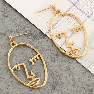 JANELLE | Gold Faced Statement Drop Dangle Earring